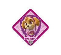 Paw Patrol Autocollant de la "Fille à Bord" de Skye. Autocollant pour la lunette arrière de la voiture. Amusez-vous avec les personnages de la Pat'Patrouille.