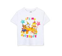 Paw Patrol Blanc It's My Birthday T-shirt à manches courtes Unisexe Enfants