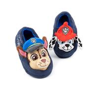 Paw Patrol Bleu 3D Characters Applique Chaussons mocassins à enfiler Garçon