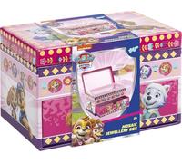 Paw Patrol Boîte à bijoux pour bricolage diamant, kit de bricolage créatif avec tiroir coulissant, rangement de bijoux et décoration DIY pour enfants, avec Skye & Everest