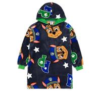 Paw Patrol Boys Oversized Blanket Hoodie | Les Enfants chassent la Police sauvent Un Animal Cartoon Grey Vuddie | Deux Tailles Polaire Poignets Verts Pull