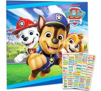 Paw Patrol Calendrier 2026 - Calendrier mural 2026 de luxe Chase et Marshall avec plus de 100 autocollants de rappel (Paw Patrol TV Show, cadeaux, fournitures de bureau)