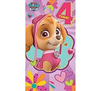 PAW PATROL Carte d'anniversaire 4 ans