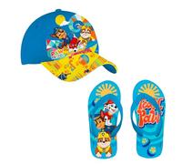Paw Patrol Casquette de Baseball et Tongs pour Garçons, Ensembles D'été Pat Patrouille (Bleu, Système Taille Chaussures EU, Enfant de 2 à 5 ans, Homme, Numérique (intervalle), Moyen, 25, 26)