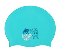 Paw Patrol Chase Bonnet de Bain, Silicone pour Enfants 3+ | Extensible et Confortable Bonnet de Bain Enfant Taille Universelle pour la Piscine (Bleu Chase)