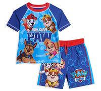 Paw Patrol Chase Marshall Rubble Skye Toddler Boys Swim Rash Guard Swim Trunks Set Blue 2T