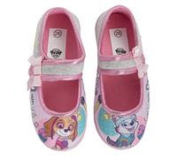 Paw Patrol Chaussons Skye et Everest pour filles - Faciles à attacher - Avec sangles à paillettes - Pour maison de ballet, rose, 30 EU