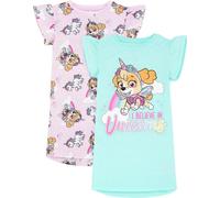 Paw Patrol - Chemise de nuit pour fille (pack de 2) NS7089 (116) (Rose/Bleu)