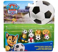Paw Patrol, Coffret Équipe De Chiots Footballeurs Avec 4 Figurines Articulées, Chase, Marcus, Stella Et Ruben, Cadeaux Sur Le Thème Du Football, Pour Les Enfants À Partir De 3 Ans