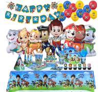PAW Patrol - décoration de fête d'anniversaire, ensemble de ballons, vaisselle jetable, fournitures pour événements pour enfants, bannière, cadeau d'arrière-plan, nouvelle Version Plush Mask - 6pcs