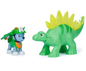 Paw Patrol, Dino Rescue Rocky and Dinosaur Action Figure Set, for Kids Aged 3 and up
