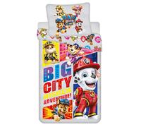 Paw Patrol Enfants parure de lit "Big City" 140x200 + 70x90 cm, 100% coton, avec fermeture éclair
