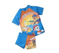 Paw Patrol Ensemble de natation, protection UV 50+, pour garçon, maillot de bain et short 2 pièces, bleu, bleu, 98 cm-104 cm