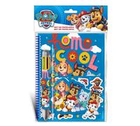 PAW PATROL - Ensemble de papeterie enfant carnet A5, crayon, stylo, gomme, mini bloc, stickers
