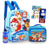 Paw Patrol Ensemble sac à dos et sac à déjeuner - Ensemble avec sac à dos de 40,6 cm, boîte à déjeuner, autocollants, bouteille d'eau, plus | Sac d'école Paw Patrol pour garçons, filles, enfants
