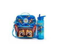 Paw Patrol Ensemble sac à lunch et gourde bleus Chase | Croyez-y ! Sac à lunch inspiré des dessins animés | Bandoulière réglable facile à transporter | Indispensable pour la rentrée