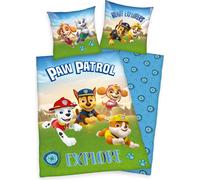 Paw Patrol Explore Parure de lit réversible 2 pcs. 135x200cm 80x80cm