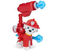 Paw Patrol, Figurine d'action Marshall de Collection avec Sac à Dos à Clipser et 2 projectiles, Jouets pour Enfants à partir de 3 Ans