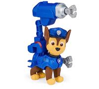 Paw Patrol, Figurine de Collection Chase avec Sac à Dos à Clipser et 2 projectiles, Jouets pour Enfants à partir de 3 Ans