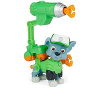 Paw Patrol, Figurine Rocky de Collection avec Sac à Dos à Clipser et 2 projectiles, Jouets pour Enfants à partir de 3 Ans