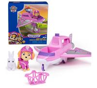 Paw Patrol : Figurine Skye de sauvetage aérien et avion à réaction Hero Claw avec panier de sauvetage rétractable et lapin, jouets pour enfants p