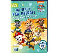 PAW Patrol Geschichtenbuch: Auf geht's, PAW Patrol!: mit Geschichten-CD | 4 Vorlesegeschichten ab 3 Jahren mit Hörfassung auf CD und den beliebten ... Marshall, Rubble, Zuma, Chase, Rocky und Skye