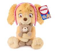 Paw Patrol - Gund - Pat Patrouille - Stella Taille 25 cm - Peluche Chien avec Ours - Lavable en Surface - Pat Patrouille Jouet Premier Age - Peluche Bébé - Jouet Bébé 1 an Et +