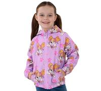 Paw Patrol Imperméable Fille, Skye Manteau de Pluie, Veste Pluie Enfant Résistante à l’Eau Rose 7-8 Ans