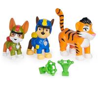 Paw Patrol Jungle Pups, Figurines articulées Chase, Tracker & Tiger avec Lance-Projectile, Jouets pour Les garçons et