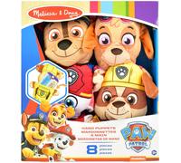 Melissa & Doug PAW Patrol La Pat' Patrouille Marionnettes à main,4 Marionettes Marshall, Skye, Chase, Rubble, Jouet créatif pour filles et garçons de 3 4 5 6 7 ans, Théâtre de poupées, Jeu de Rôle