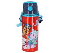 KIDS LICENCING Gourde avec paille intégrée Pat' Patrouille - Personnages - Chase, Stella, Marcus - 500 ml Bleu G