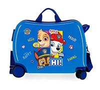 Paw Patrol La Pat' Patrouille Be Happy Valise Enfant Bleu 50x39x20 cms Rigide ABS Serrure à combinaison 38L 2,1kgs 4 roues Bagage à main