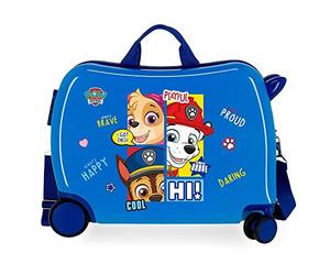 Paw Patrol La Pat' Patrouille Be Happy Valise Enfant Bleu 50x39x20 cms Rigide ABS Serrure à combinaison 38L 2,1kgs 4 roues Bagage à main