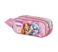 Paw Patrol La Pat' Patrouille Friendship-Trousse 3D Double, Rose, 22 x 9,5 cm