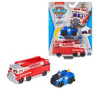Paw Patrol La Pat' Patrouille - Pack Camion De Pompiers True Metal - Pack Camion De Pompiers avec Véhicule Die Cast De Chase À Collectionner 6063231 - Jouet Enfant 3 Ans Et +