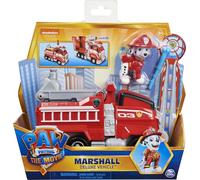 Paw Patrol Le Film - Camion Pompier Pat Patrouille - Véhicule de Secours avec Fonction Transformation et Lance-Projectiles et Figurine Amovible Chiot Marcus - 6060435 - Jouet Enfant 3 Ans et +