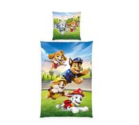 Paw Patrol Linge de lit, Housse de Coussin env. 70x80 cm, Housse de Couette env. 140x200 cm avec Fermeture éclair de Marque, 100% Coton/renforcé