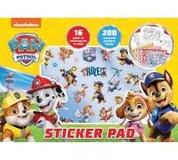 Paw Patrol Livre géant de coloriage et d'autocollants 42 cm x 30 cm pour enfants avec plus de 200 autocollants réutilisables - Grand livre de coloriage avec personnages de Marshall Chase Cadeau