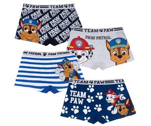 PAW PATROL Lot de 4 boxers pour garçon avec différents motifs, bleu/blanc, 92-98