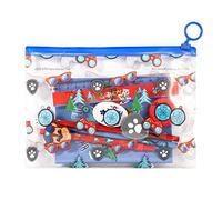 Paw Patrol Lot de 9 trousses transparentes étanches pour garçons et filles, multicolore, Trousse à crayons