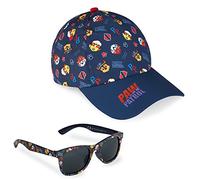 Paw Patrol Lunettes de Soleil Enfant et Casquette Ensembles Garçon Été Protection Solaire UV400 Essentiel Voyage (Navy)