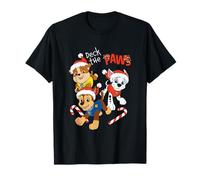 Paw Patrol Marshall Chase Rubble Santa Cap T-Shirt