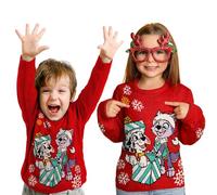 Paw Patrol Marshall et Everest Pull d'hiver en tricot pour enfant Rouge