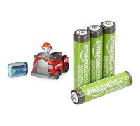 Paw Patrol Marshall RC, Camion Pompiers, 3+ Ans, & Piles AAA Rechargeables Amazon Basics 4 pcs, 850mAh