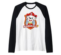 Paw Patrol Marshall Retro Fire Rescue Pup Adventure Illustration Manche Raglan