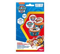 PAW PATROL Mini Disque Comestible Assortiment 16 Unités 3,4 cm sans Gluten sans Colorants Azoïques - Lot de 2