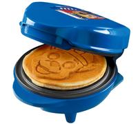 Paw Patrol Mini gaufrier avec plaque spéciale « Chase », taille des gaufres : Ø 10 cm, taille idéale pour les enfants, pour les anniversaires ou comme cadeau, produit sous licence officielle, couleur