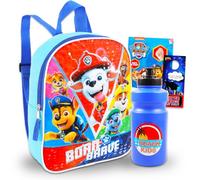 Paw Patrol Mini sac à dos d'école pour enfants ~ Lot de 4 pièces avec sac d'école Paw Patrol de 27,9 cm, tatouages, et plus encore, Paw Patrol Sac à dos pour tout-petits garçons, Paw Patrol school