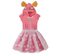 Paw Patrol Nickelodeon Robe de costumade en tulle avec oreilles pour nourrisson, tout-petit et grands enfants, rose/orange