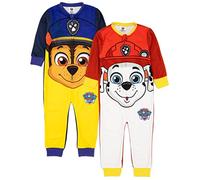 Paw Patrol Onesie 2 Pack Enfants Toddlers Chase Marshall All in One Pyjamas